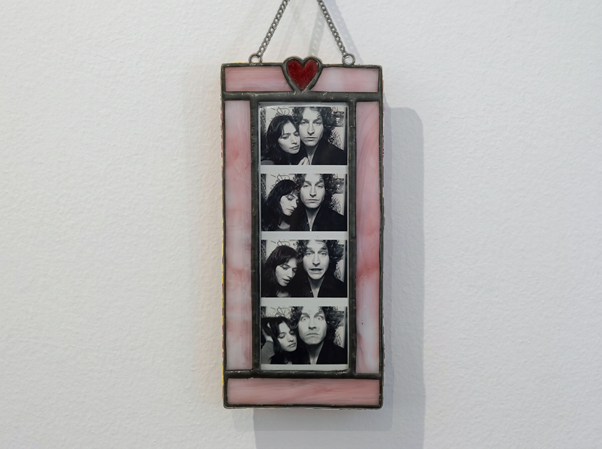 Stained Glass Heart Photobooth Frame - 2x6 Inch, Assorted Colors