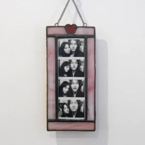 Stained Glass Heart Photobooth Frame - 2x6 Inch, Assorted Colors